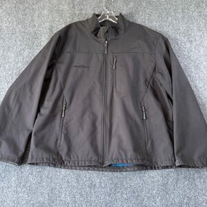Free Tech Softshell Jacket XL/XG Mens Full Zip‎ Lightweight Black